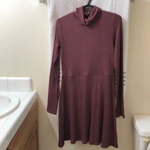 Turtleneck Burgundy Knit dress